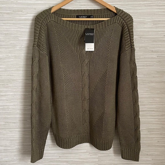 NWT Ralph Lauren Cable-Knit Cotton-Blend Sweater - Picture 4 of 14